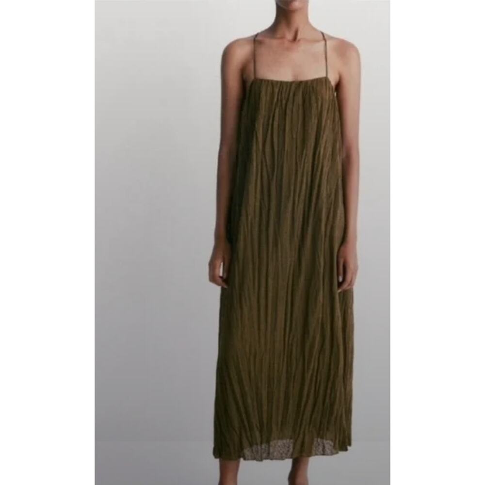Massimo Dutti Green Maxi Dress